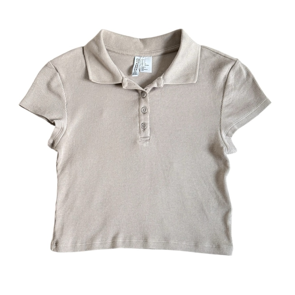 H&M Beige Polo Shirt